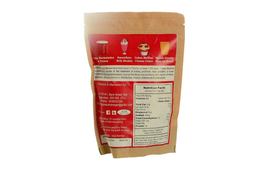Fruta Seca Gojiberry    Pack  250 grams